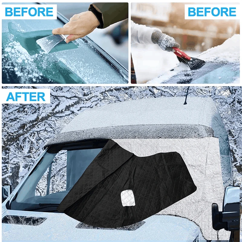 RV Front Window Sunshade Motorhome Thermal Windscreen Screen Cover For Fiat Ducato Peugeot Boxer Citroen Relay Windshield Cover-1pc