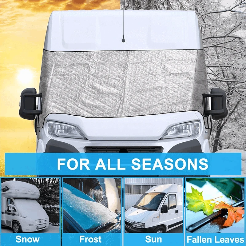RV Front Window Sunshade Motorhome Thermal Windscreen Screen Cover For Fiat Ducato Peugeot Boxer Citroen Relay Windshield Cover-1pc