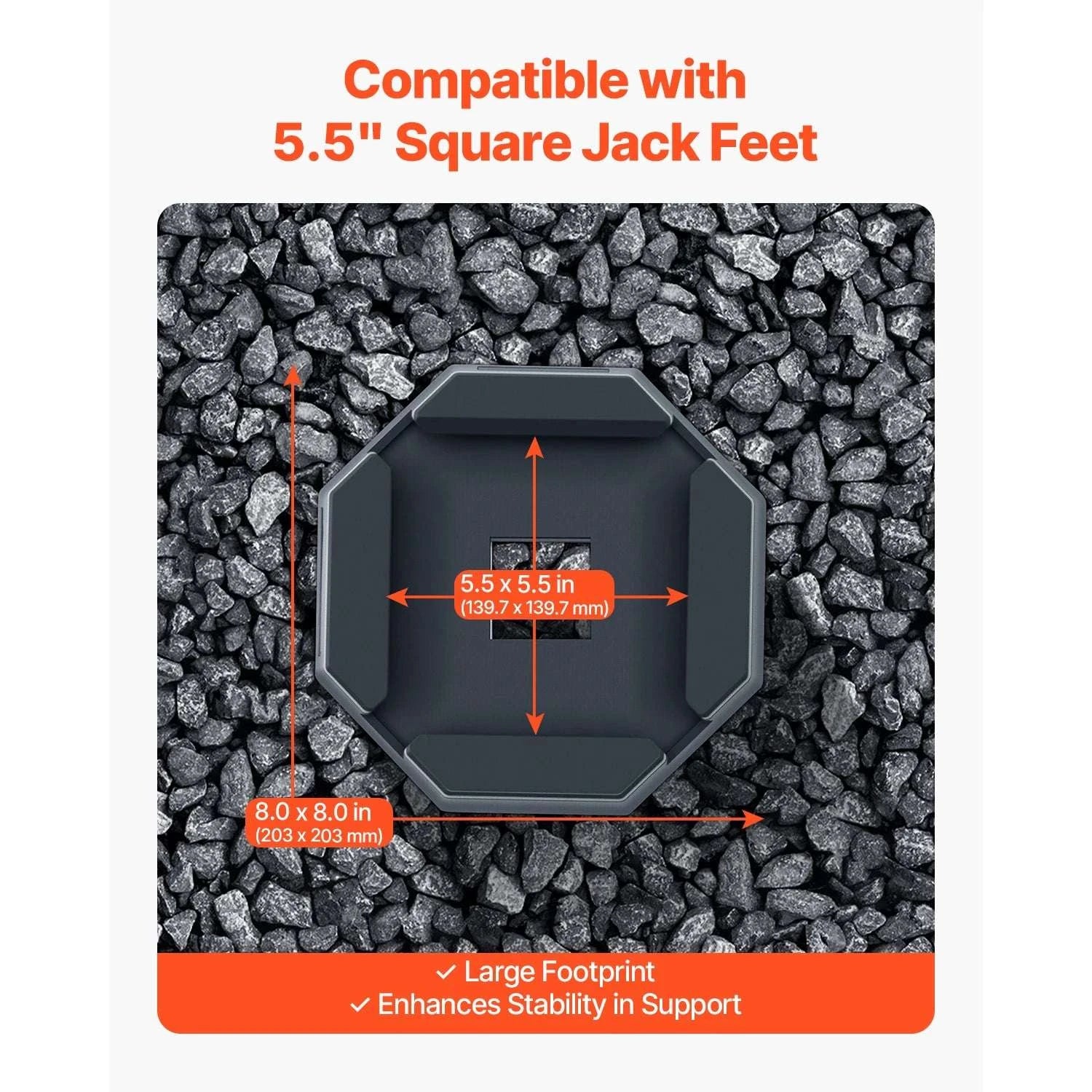 RV Leveling Pads 4-Pack Rubber Jack Pads for Stable Parking-Scissor Jack Feet / CZECH REPUBLIC