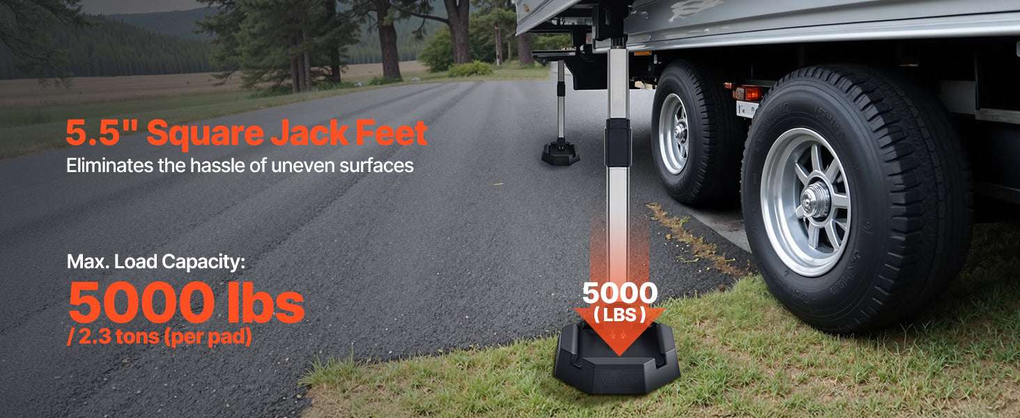 RV Leveling Pads 4-Pack Rubber Jack Pads for Stable Parking-Scissor Jack Feet / CZECH REPUBLIC
