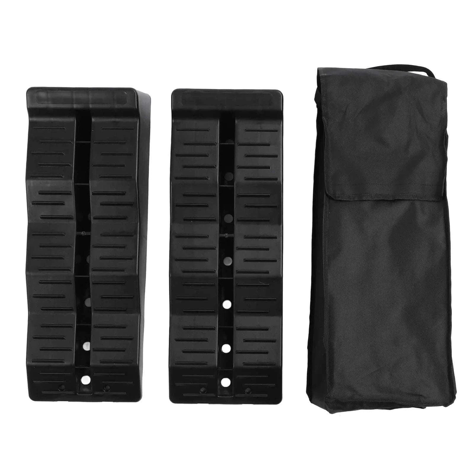 RV Leveling Ramps Blocks 3-Step 11000LBS Load Capacity Wheel Chock for Travel Trailer Camper Truck-black