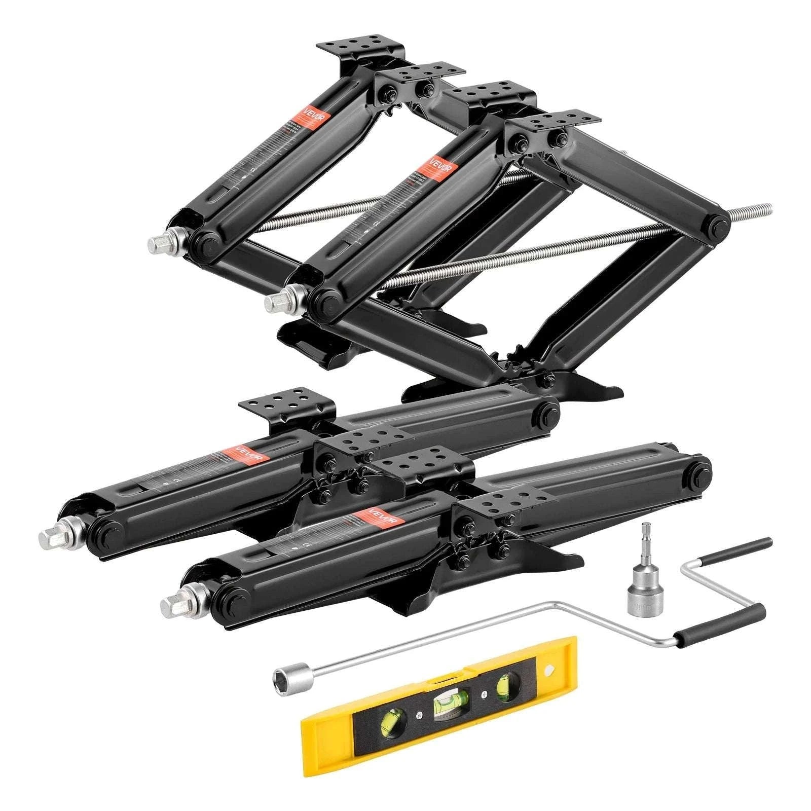 RV Scissor Jacks Set of 4 Heavy Duty Stabilizer with Level-6500lbs / CZECH REPUBLIC