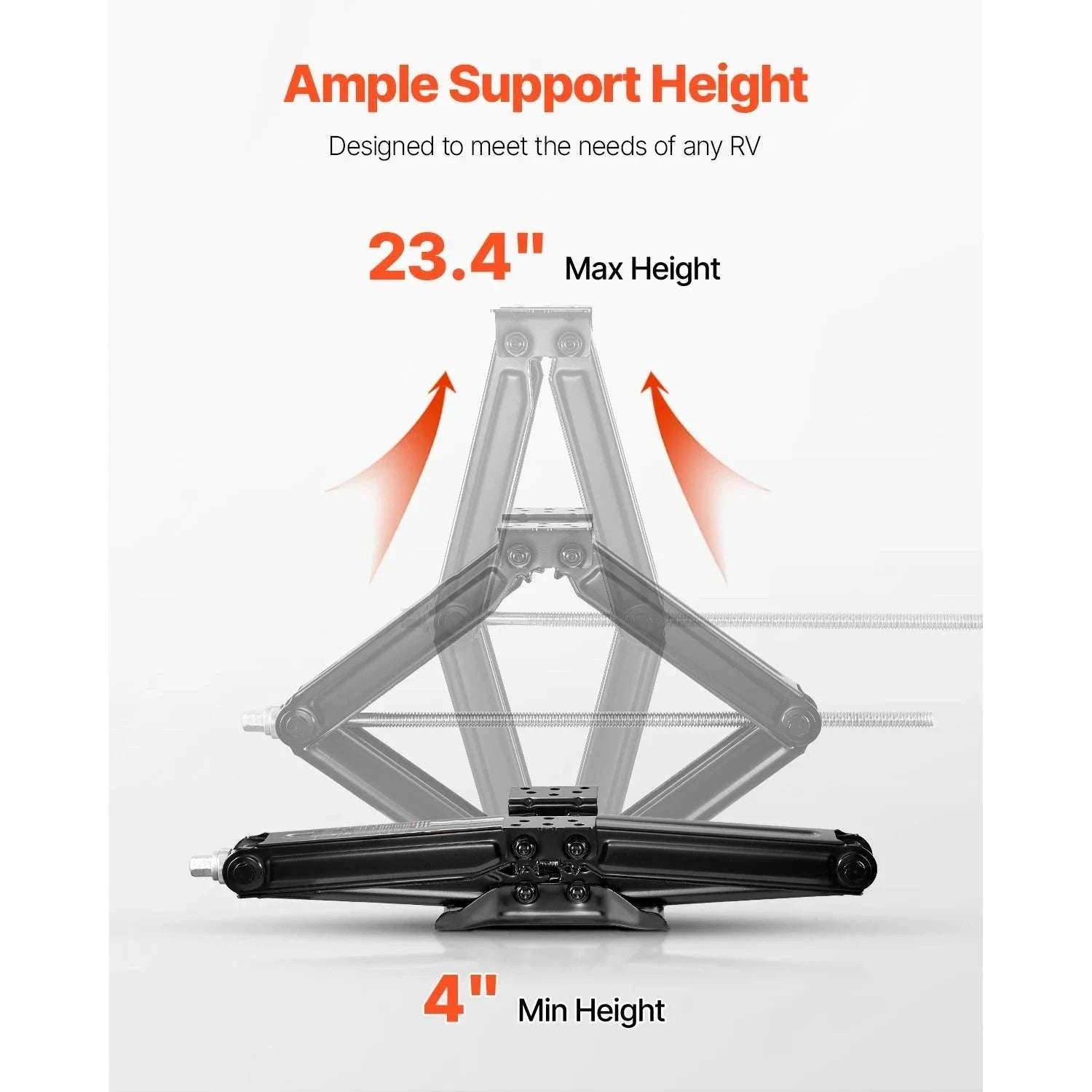RV Scissor Jacks Set of 4 Heavy Duty Stabilizer with Level-6500lbs / CZECH REPUBLIC
