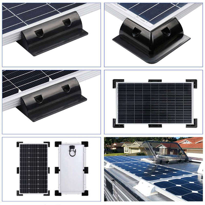 RV Solar Mounting Bracket Drill-Free Corner Kit-Black Corner Bracket