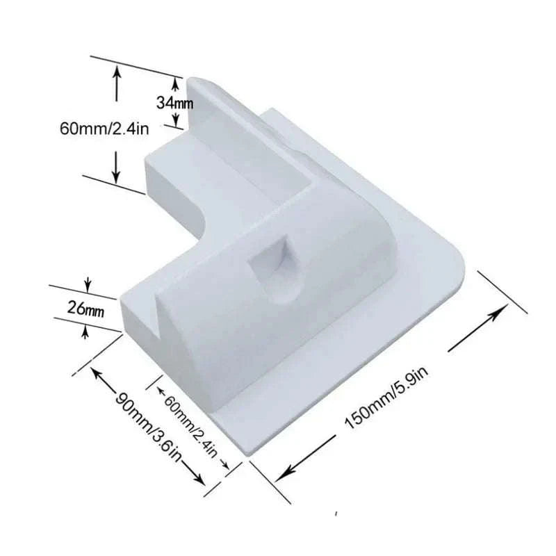 RV Solar Mounting Bracket Drill-Free Corner Kit-Black Corner Bracket