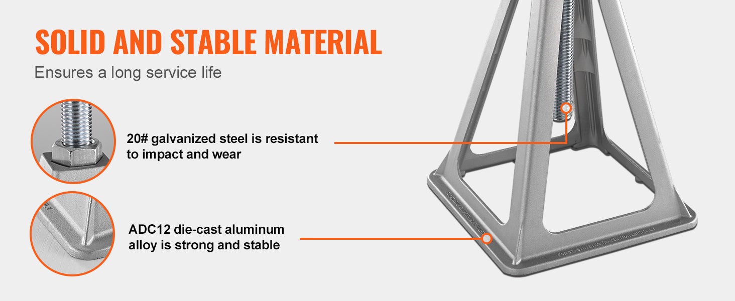 SucceBuy 4er Pack RV-Stabilisierungsfuß 6000 lb Aluminium RV-Nivellierfuß Stack Jacks für Wohnmobil Reiseanhänger Camper Einzel-Schraubenträgerjack