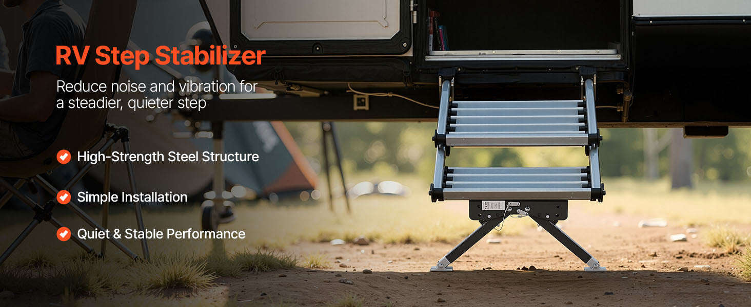 RV Step Stabilizer Height Adjustable Camper Stair Stabilizer for 5th Wheels and Travel Trailers-3-15inch / United States