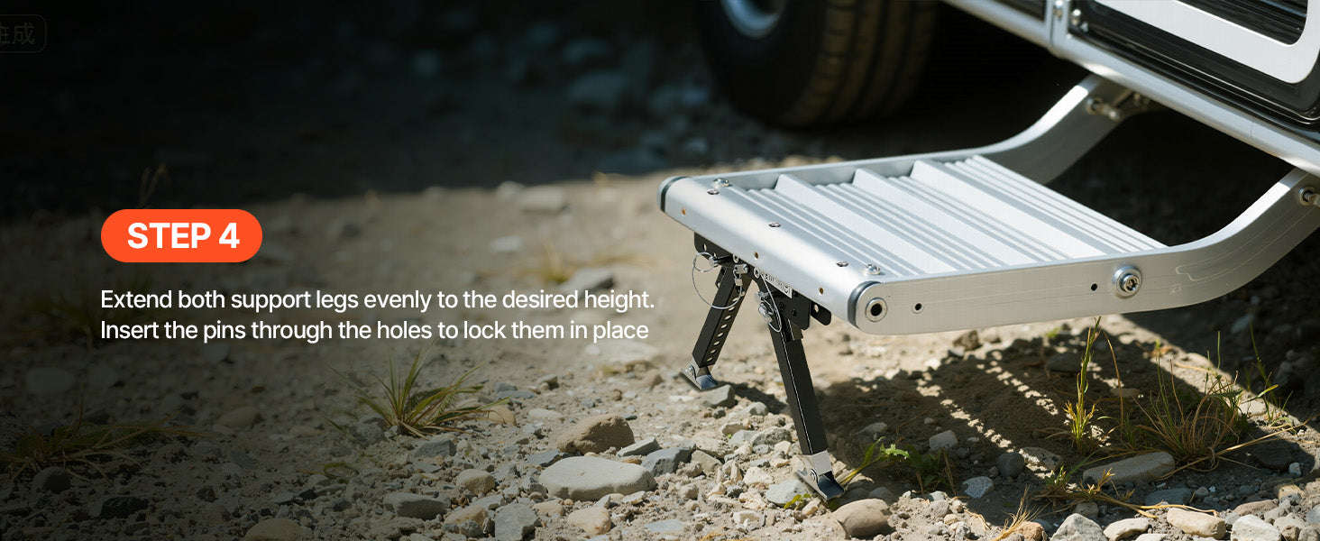 RV Step Stabilizer Height Adjustable Camper Stair Stabilizer for 5th Wheels and Travel Trailers-3-15inch / United States