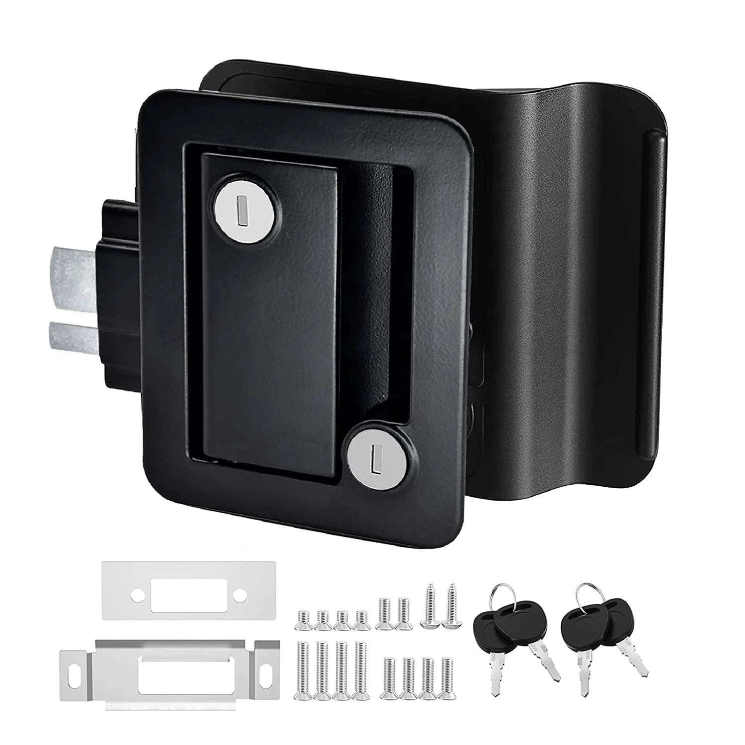 RV Trailer Camper Entry Door Lock Replacement with Deadbolt-Black
