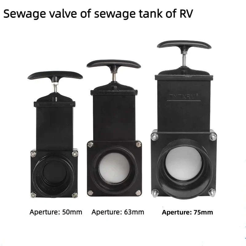 RV Waste Valve for Clean Water and Sewage Tanks-75MM
