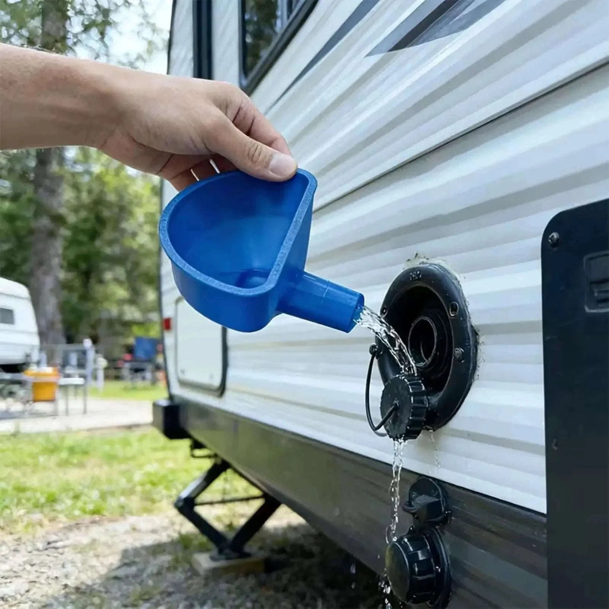 RV Water Tank Filling Funnel-Blue / Germany