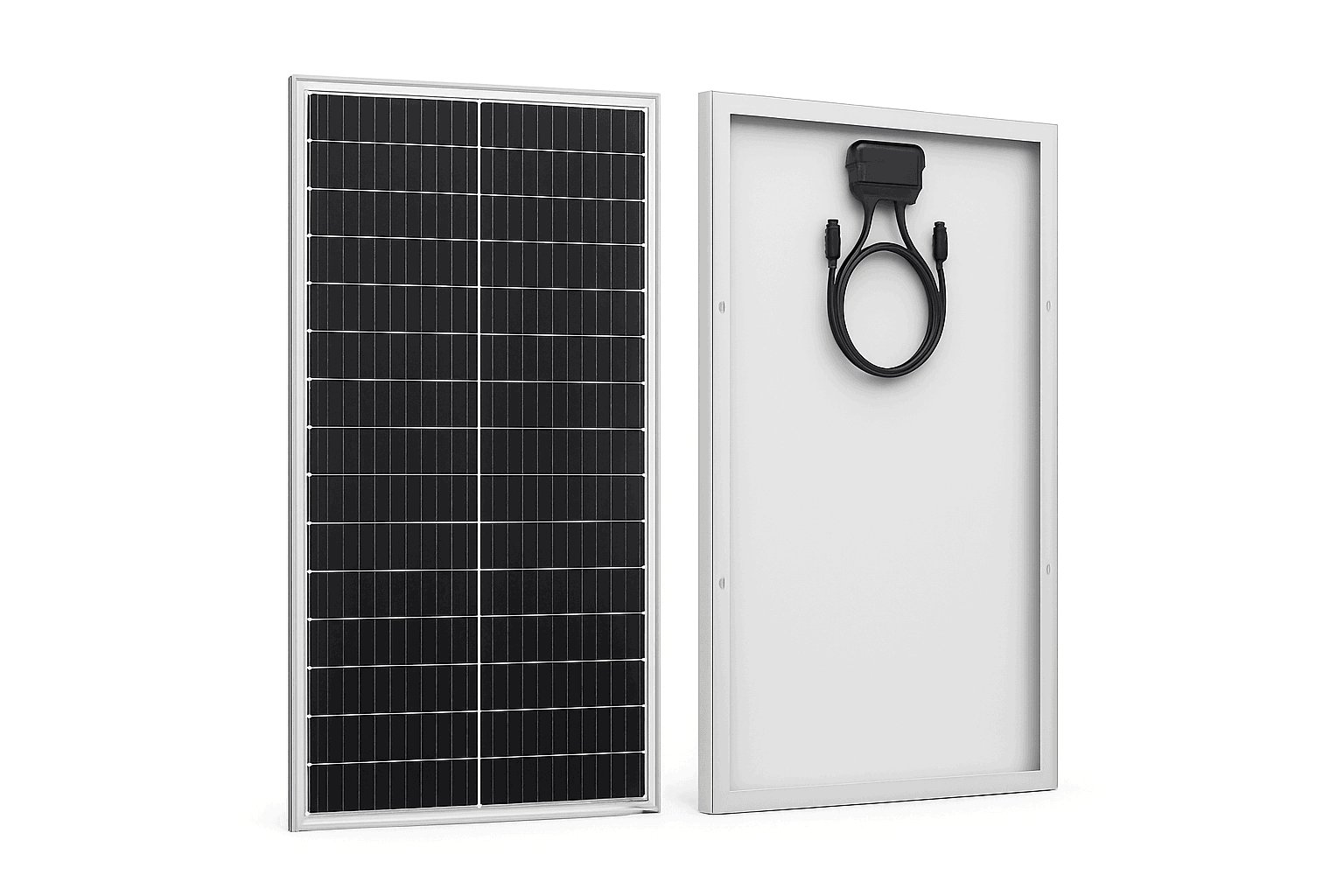 RVPOZWER 100W 12.8V 12BB Solar Cell Monocrystalline Solar Panel High Efficiency Solar Module Charge Battery for RV Trailer-100W / Germany