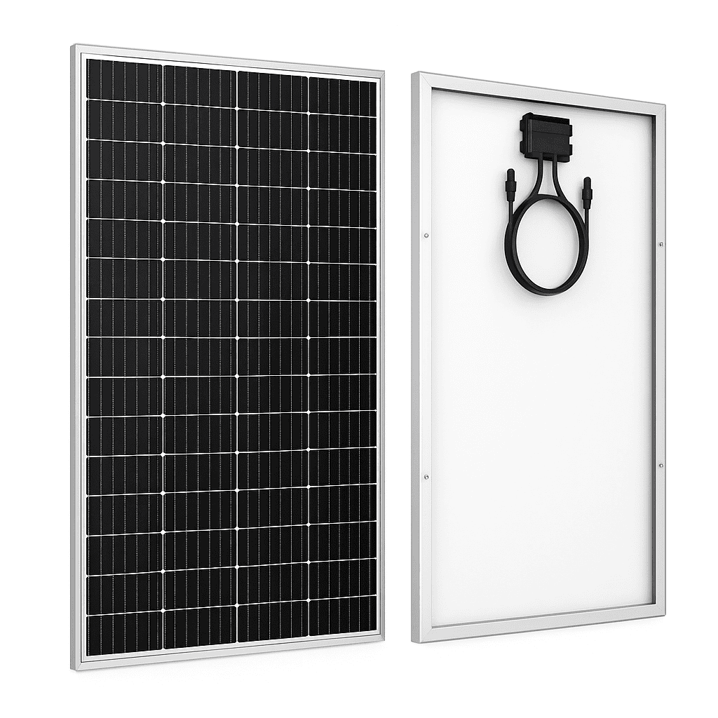 RVPOZWER 100W 12.8V 12BB Solar Cell Monocrystalline Solar Panel High Efficiency Solar Module Charge Battery for RV Trailer-100W / Germany