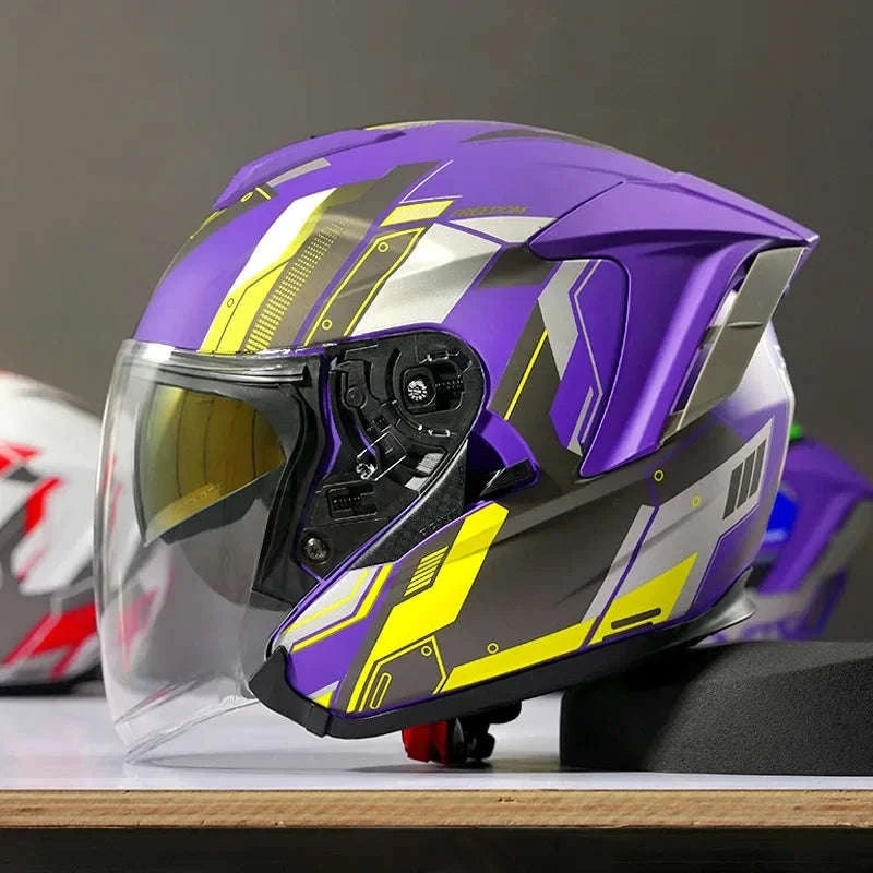 Ryzen RO-5 Unisex Half Motorcycle Helmet-RO-5-K / XL