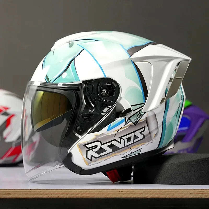 Ryzen RO-5 Unisex Half Motorcycle Helmet-RO-5-K / XL