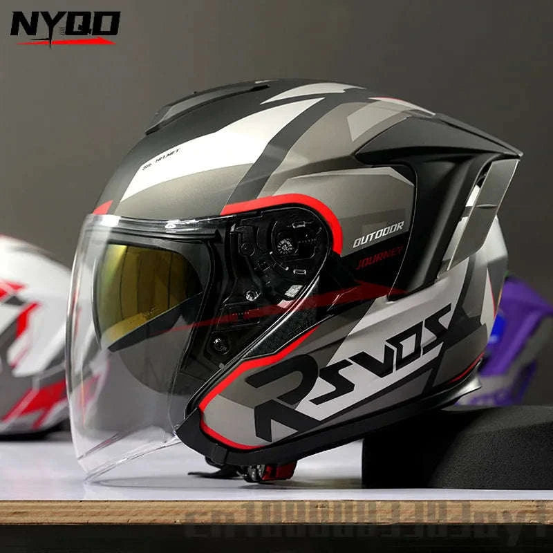 Ryzen RO-5 Unisex Half Motorcycle Helmet-RO-5-K / XL