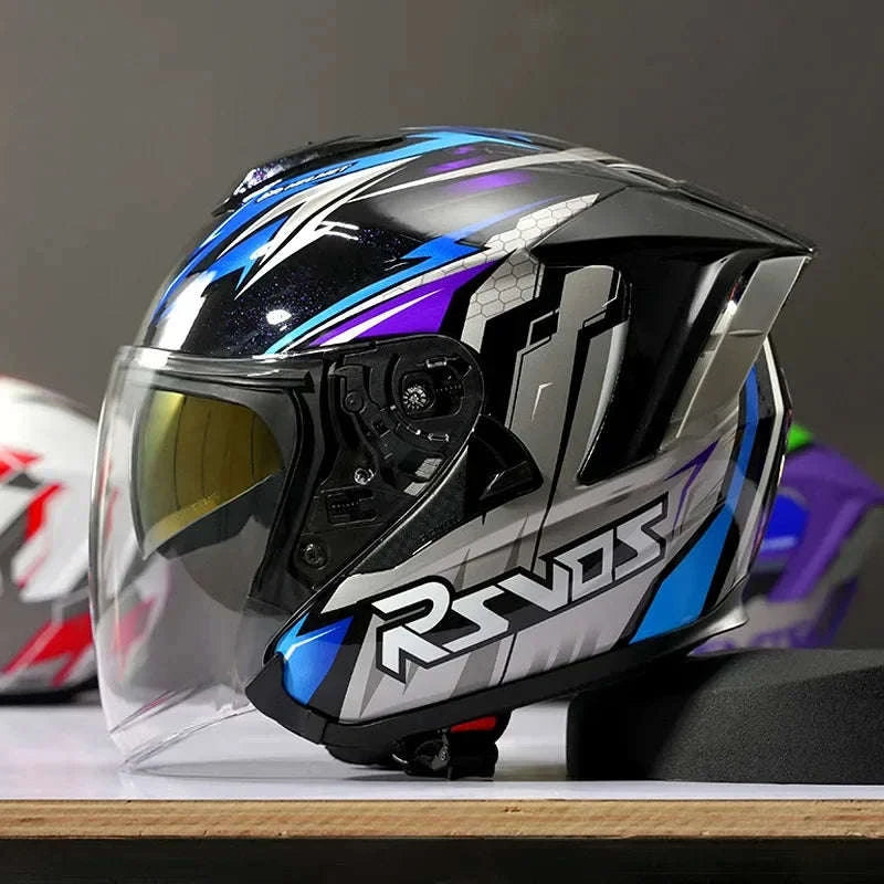 Ryzen RO-5 Unisex Half Motorcycle Helmet-RO-5-K / XL