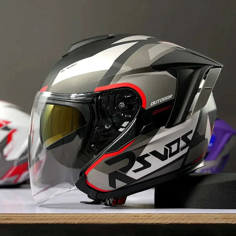Ryzen RO-5 Unisex Half Motorcycle Helmet-RO-5-K / XL