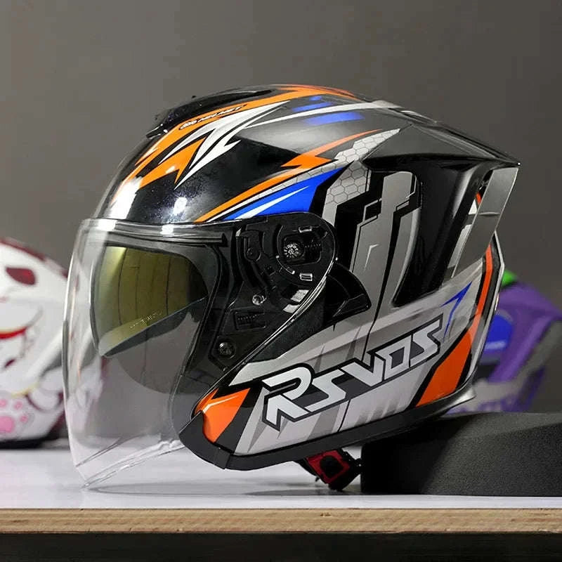 Ryzen RO-5 Unisex Half Motorcycle Helmet-RO-5-K / XL