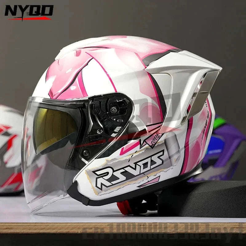 Ryzen RO-5 Unisex Half Motorcycle Helmet-RO-5-K / XL