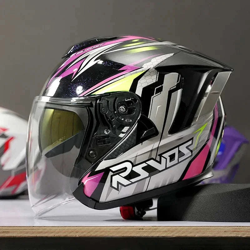 Ryzen RO-5 Unisex Half Motorcycle Helmet-RO-5-K / XL