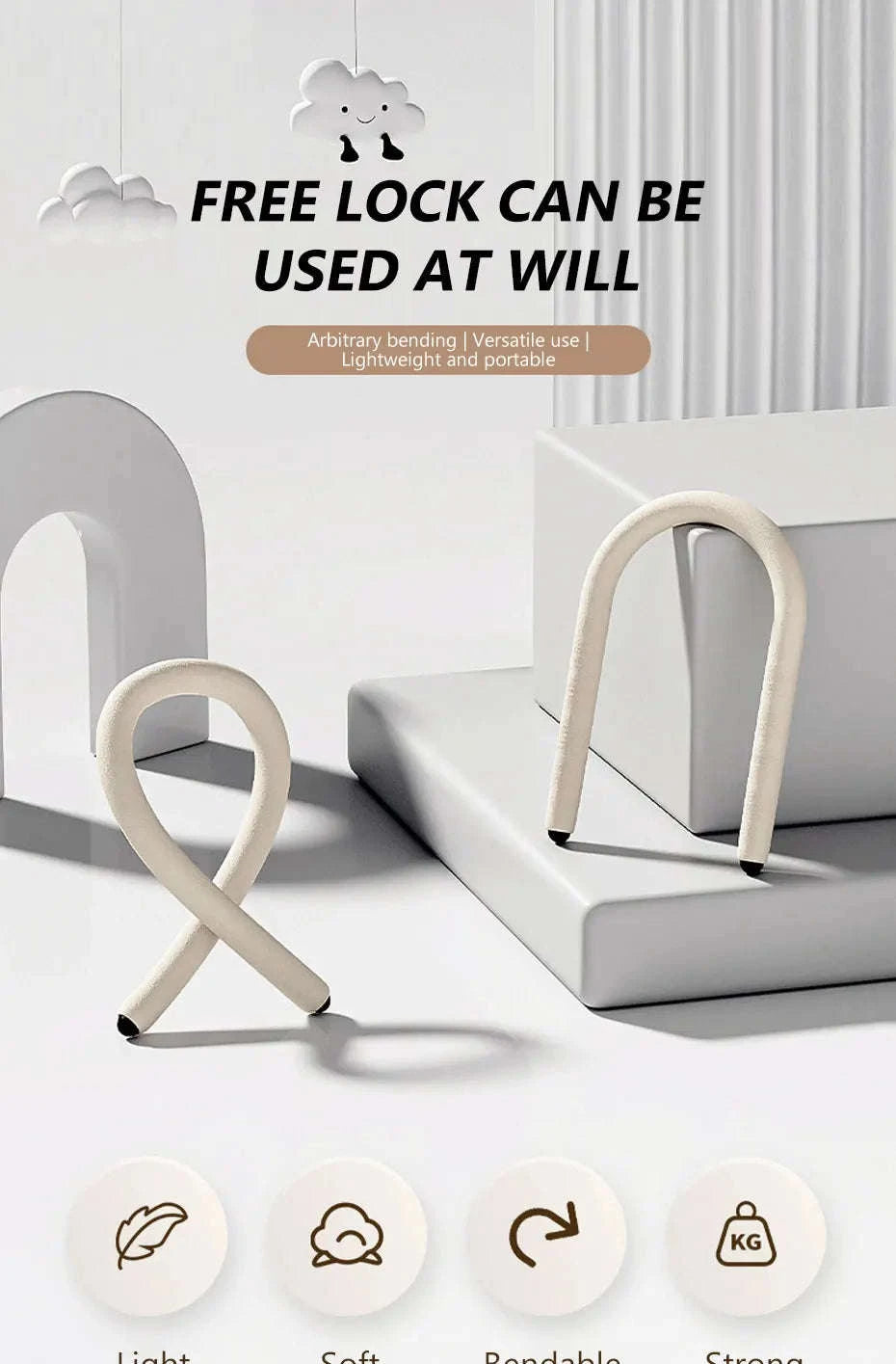 S-Shape Bendable Hook for Hanging Bags-1pc