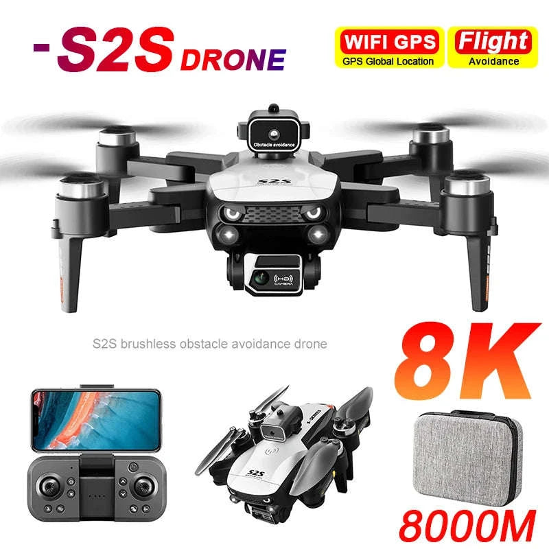 S2S Mini Drone with 8K HD Camera & Obstacle Avoidance-Dual8K-Bag-1B