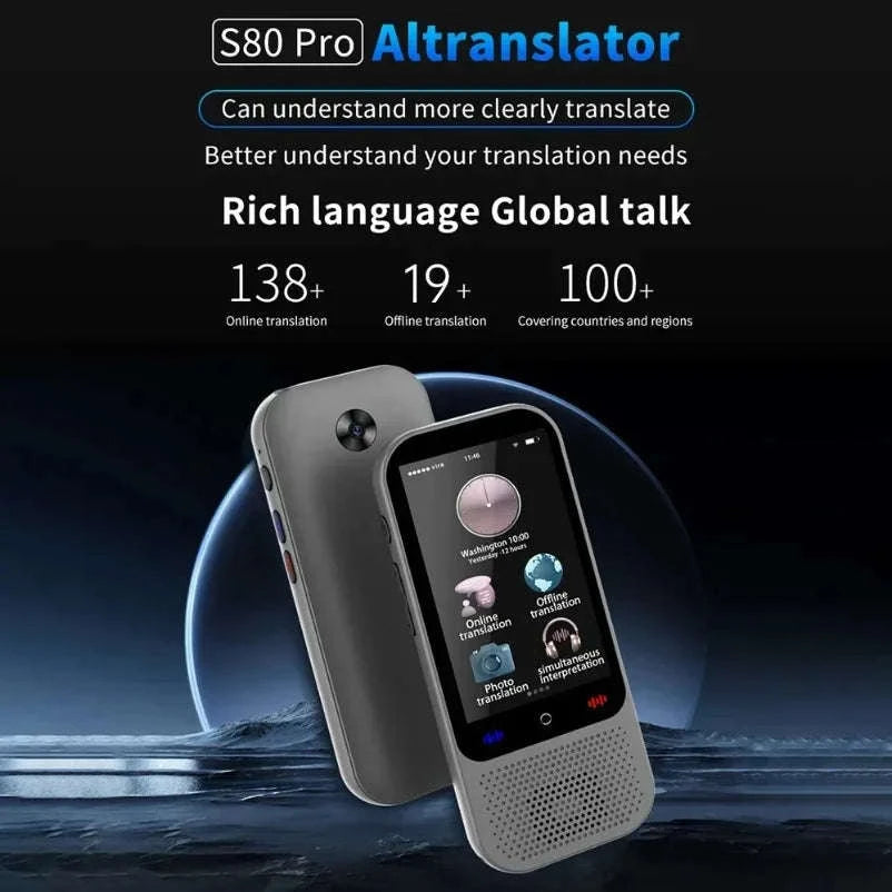 S80 Pro AI Language Translator with 138 Languages and Photo Translation-S80Pro