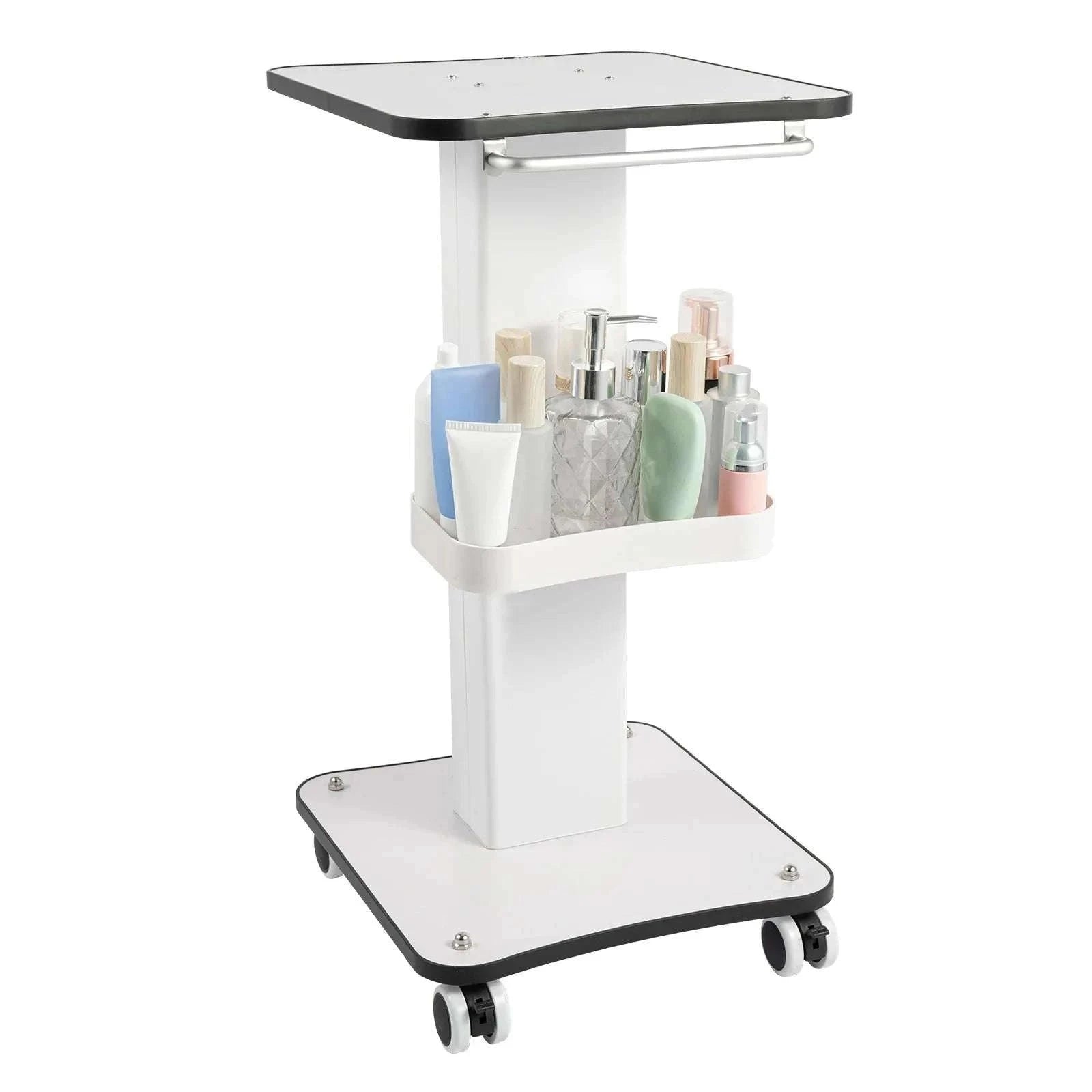 Salon Beauty Trolley Cart with Wheels and 3-Tier Storage-WHITE / spain