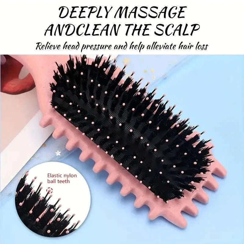 Salon Quality Curling Hair Styling Brush for Effortless Curl Definition-PURPLE