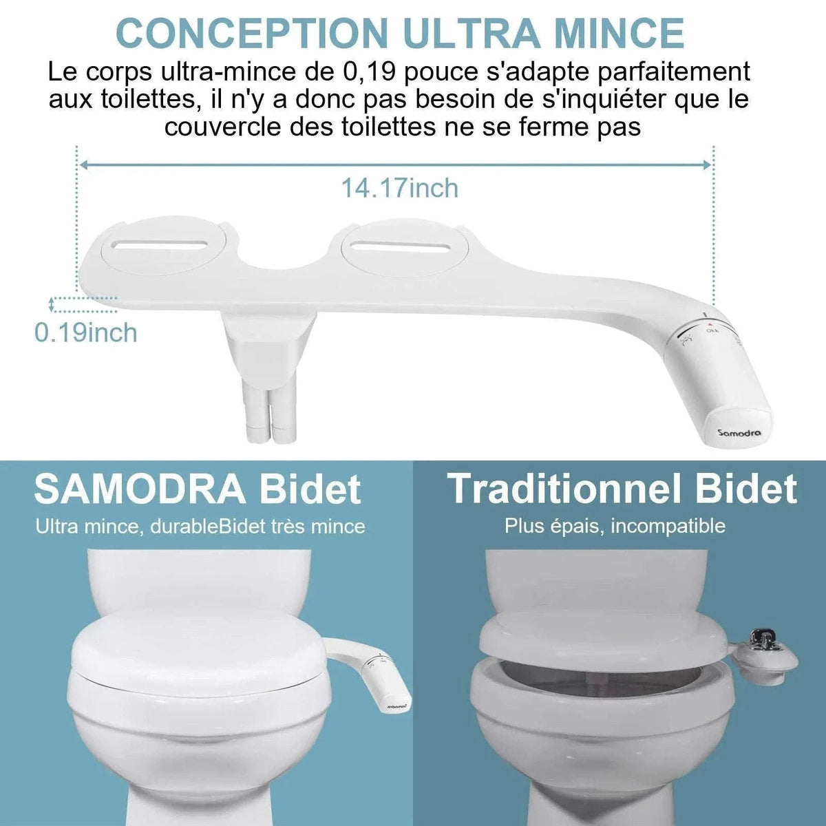 Samodra Dual Nozzle Bidet Sprayer with Right/Left Hand Controls-3-8 Left Hand / GERMANY