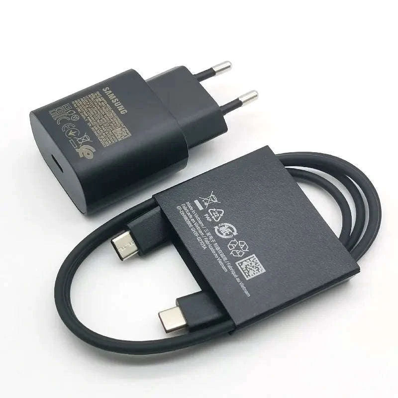 Samsung 25W PD Charger with 1m USB-C Cable-Black-Cable Only