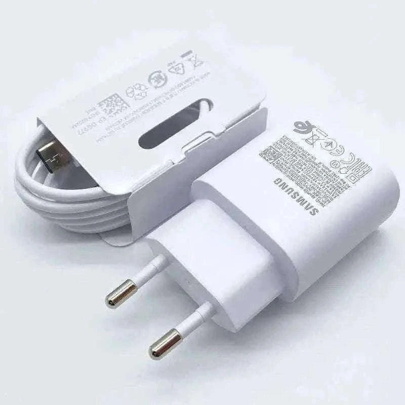 Samsung 25W Super Fast Charger with USB-C Cable-Type C Cable Only
