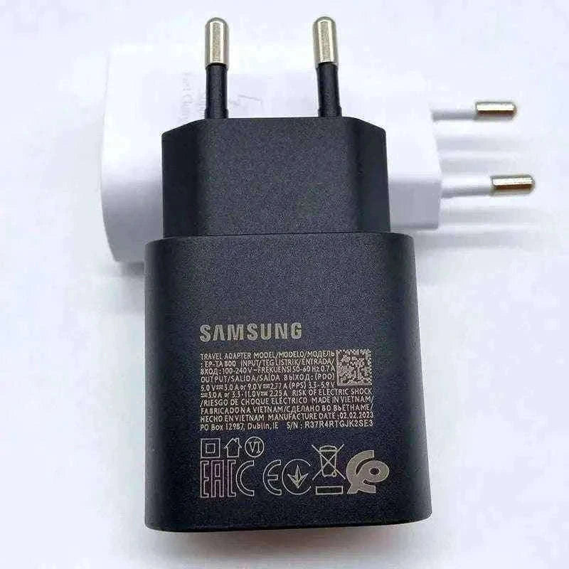 Samsung 25W Super Fast Charger with USB-C Cable-Type C Cable Only