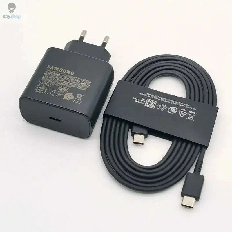 Samsung 45W Super Fast Charger – 45W PD PPS USB‑C Charger with Cable-Black-Add 1.8M Cable