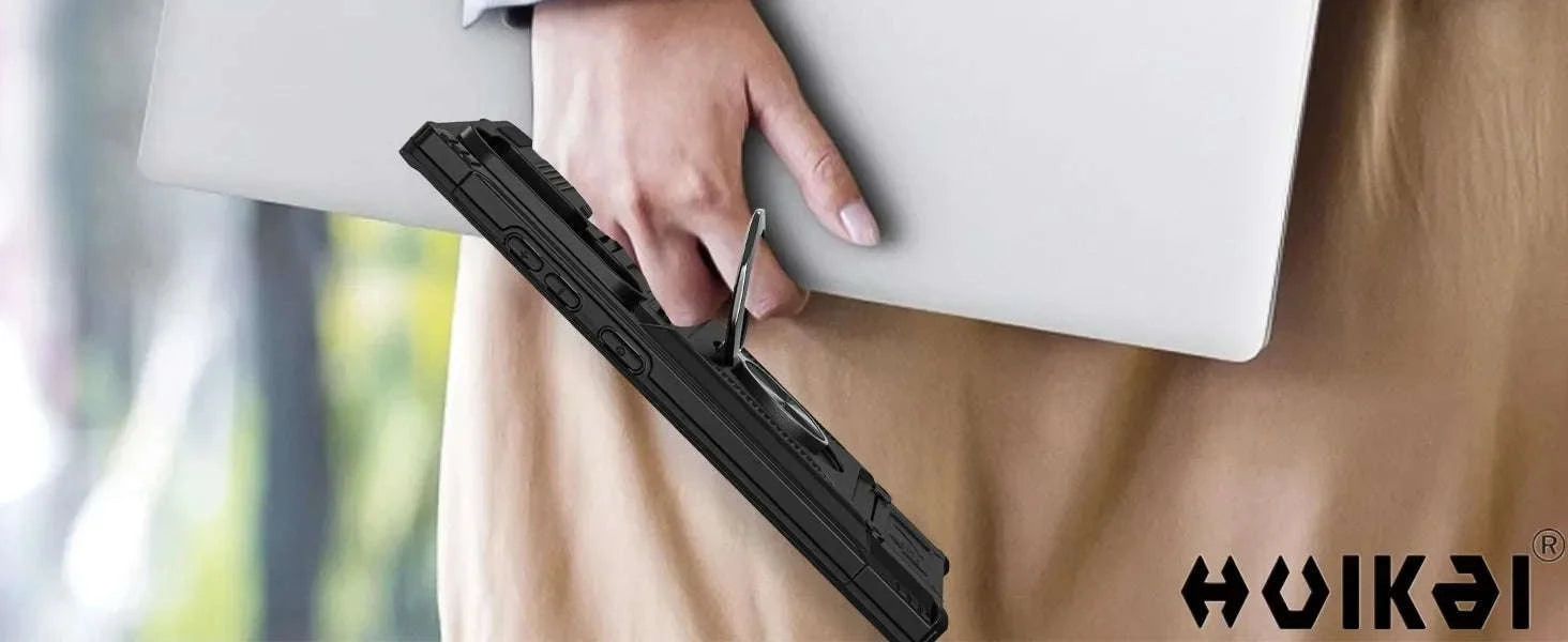 Samsung Galaxy Shockproof Wallet Case with Kickstand-Black / Samsung S24 Ultra