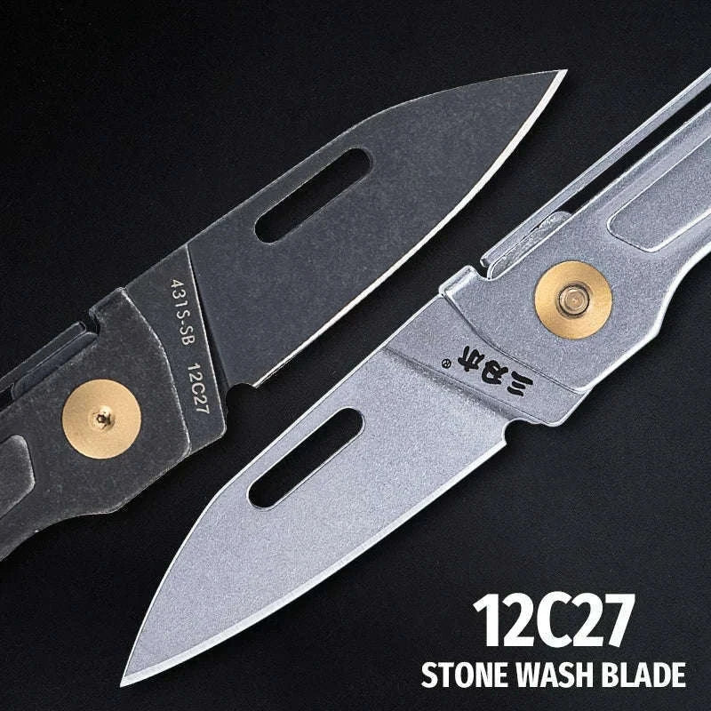 SANRENMU 431S Folding Pocket Knife for Everyday Carry-431S-SF