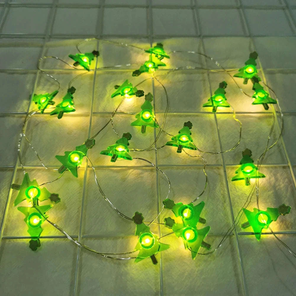 Santa Claus Snowman LED Light String Christmas Decoration-4 / 2M 20LED