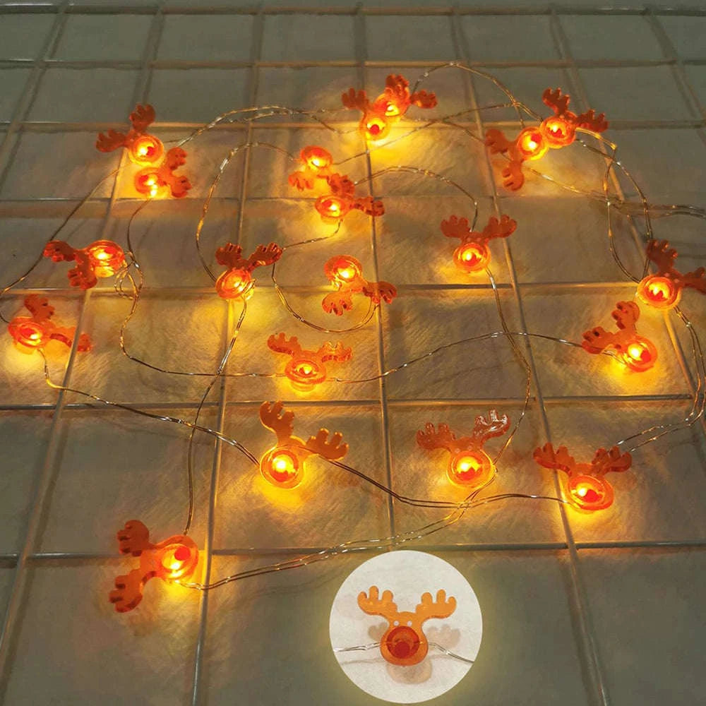 Santa Claus Snowman LED Light String Christmas Decoration-4 / 2M 20LED