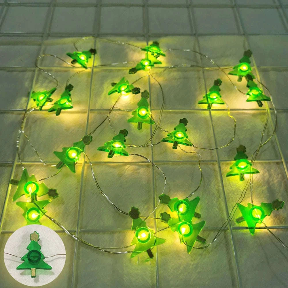 Santa Claus Snowman LED Light String Christmas Decoration-4 / 2M 20LED
