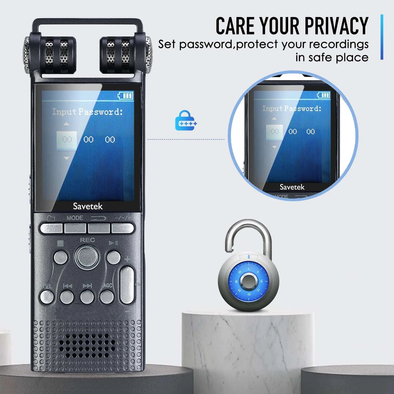 Savetek Professional Digital Voice Activated Audio Recorder USB Pen-NoextraMic / China Mainland / 8 GB