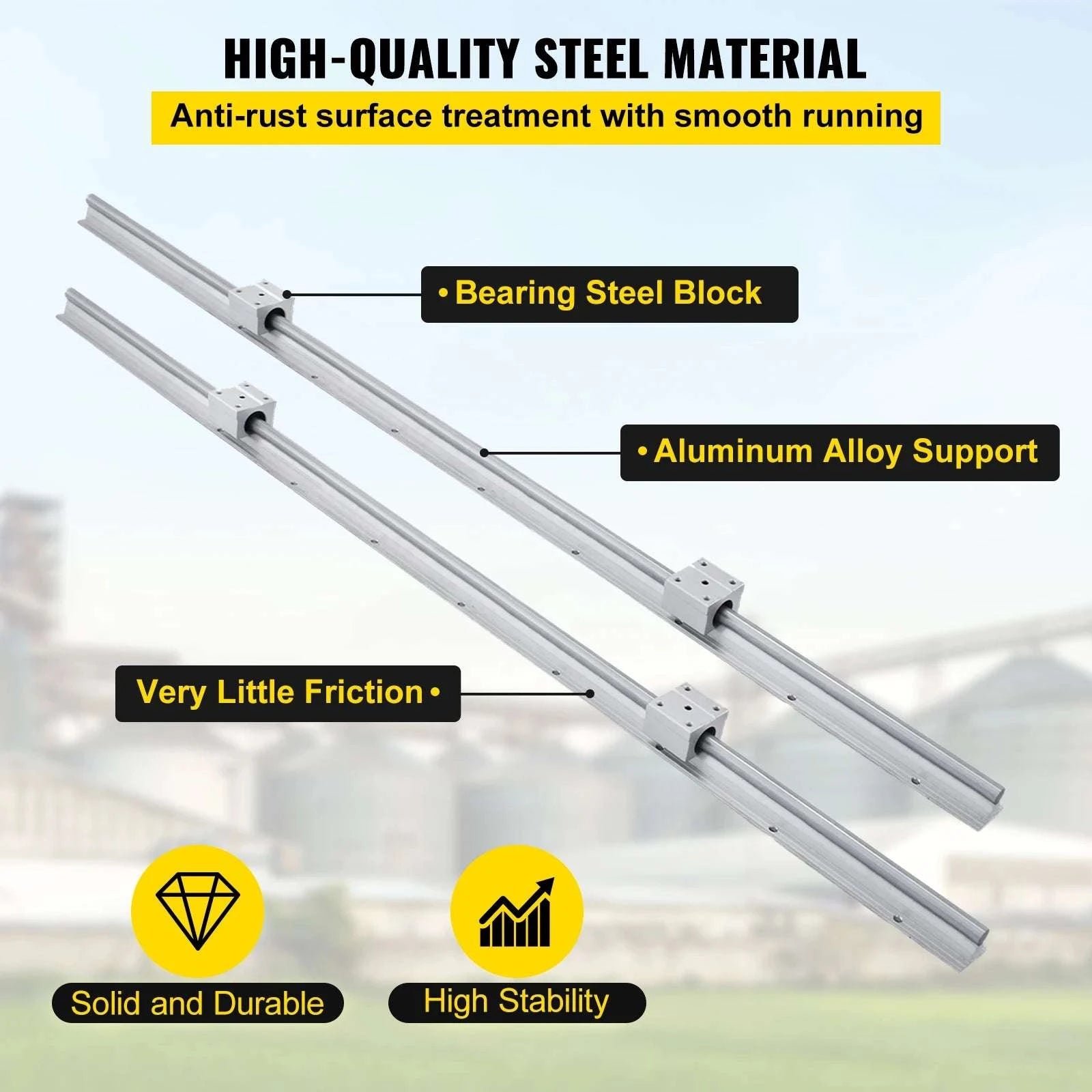 SBR12 Linear Rail Kit 1000mm with 4 Bearing Blocks for CNC-39 in / United States