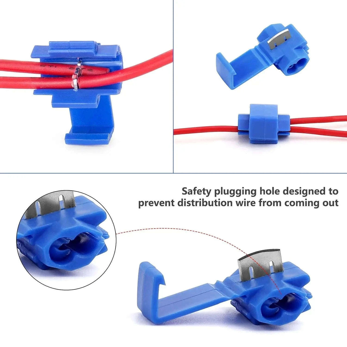 Scotch Lock Quick Splice Wire Connectors 50-Pack AWG 22–18-BLUE / 50PCS