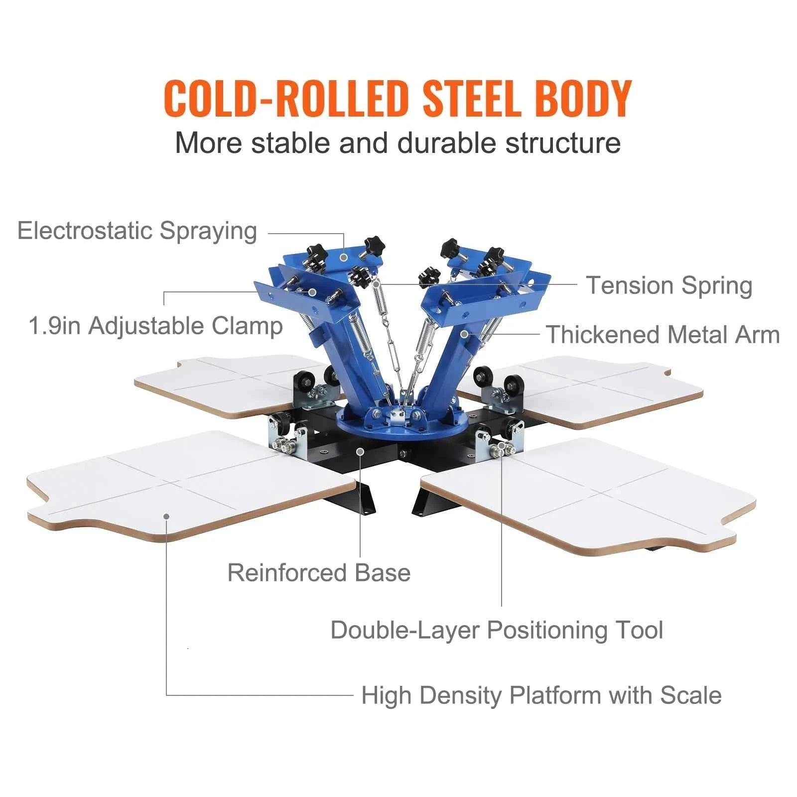 Screen Printing Machine 360° Rotatable 54 x 45 cm Single Color Single Station-1 Color 1 Station / United States