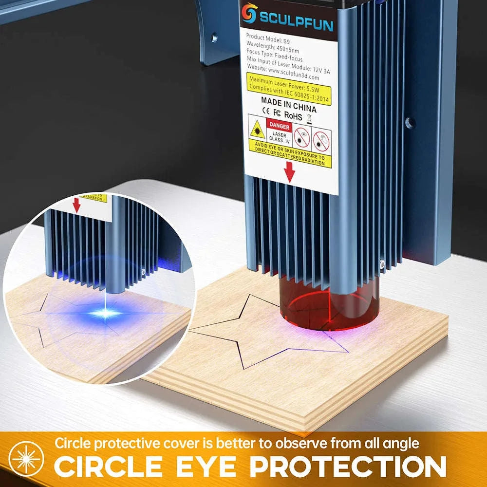 SCULPFUN S9 Laser Engraver with Ultra‑Fine 0.06mm Spot-SCULPFUN S9 / spain