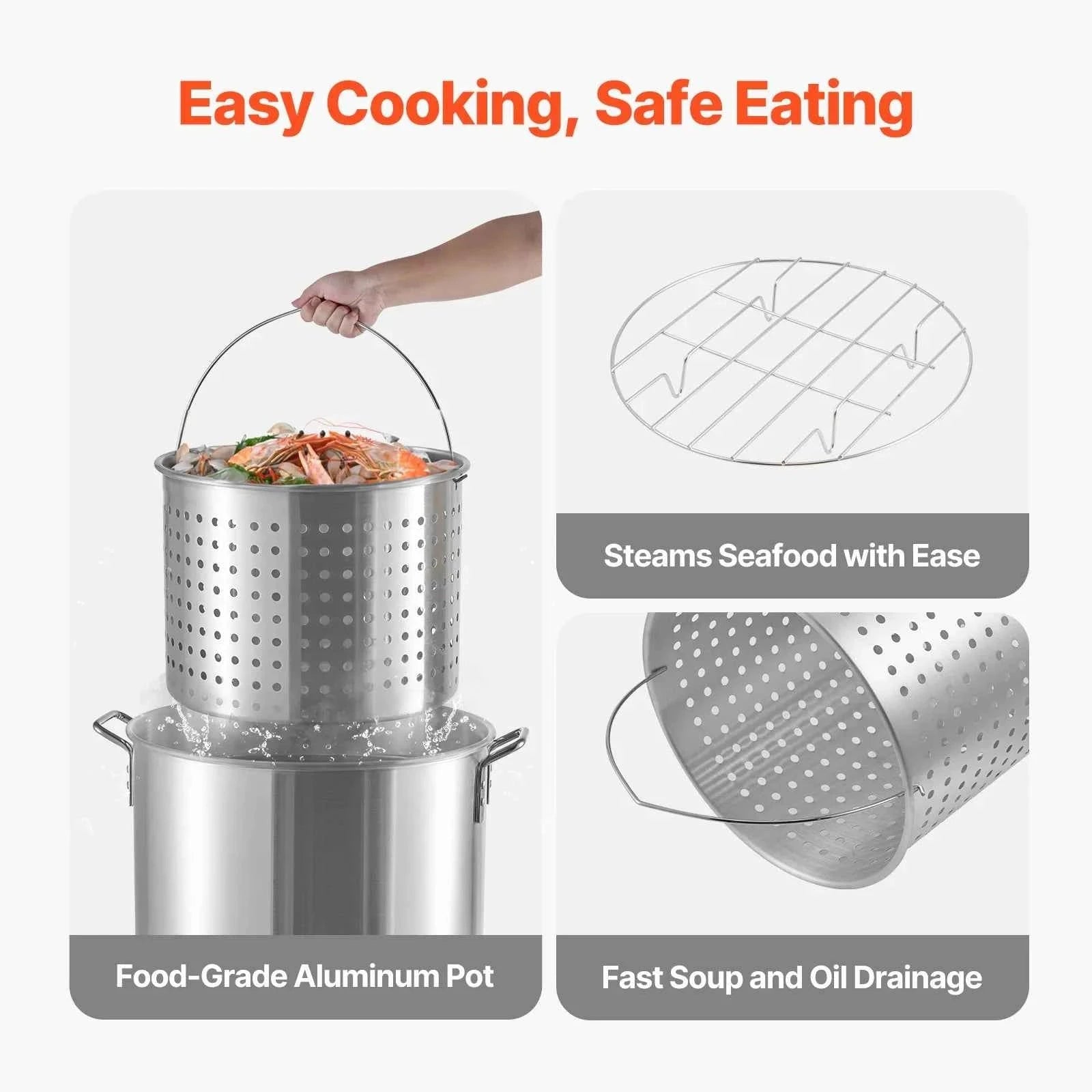 Seafood Boiling Kit with Strainer-100QT / United States