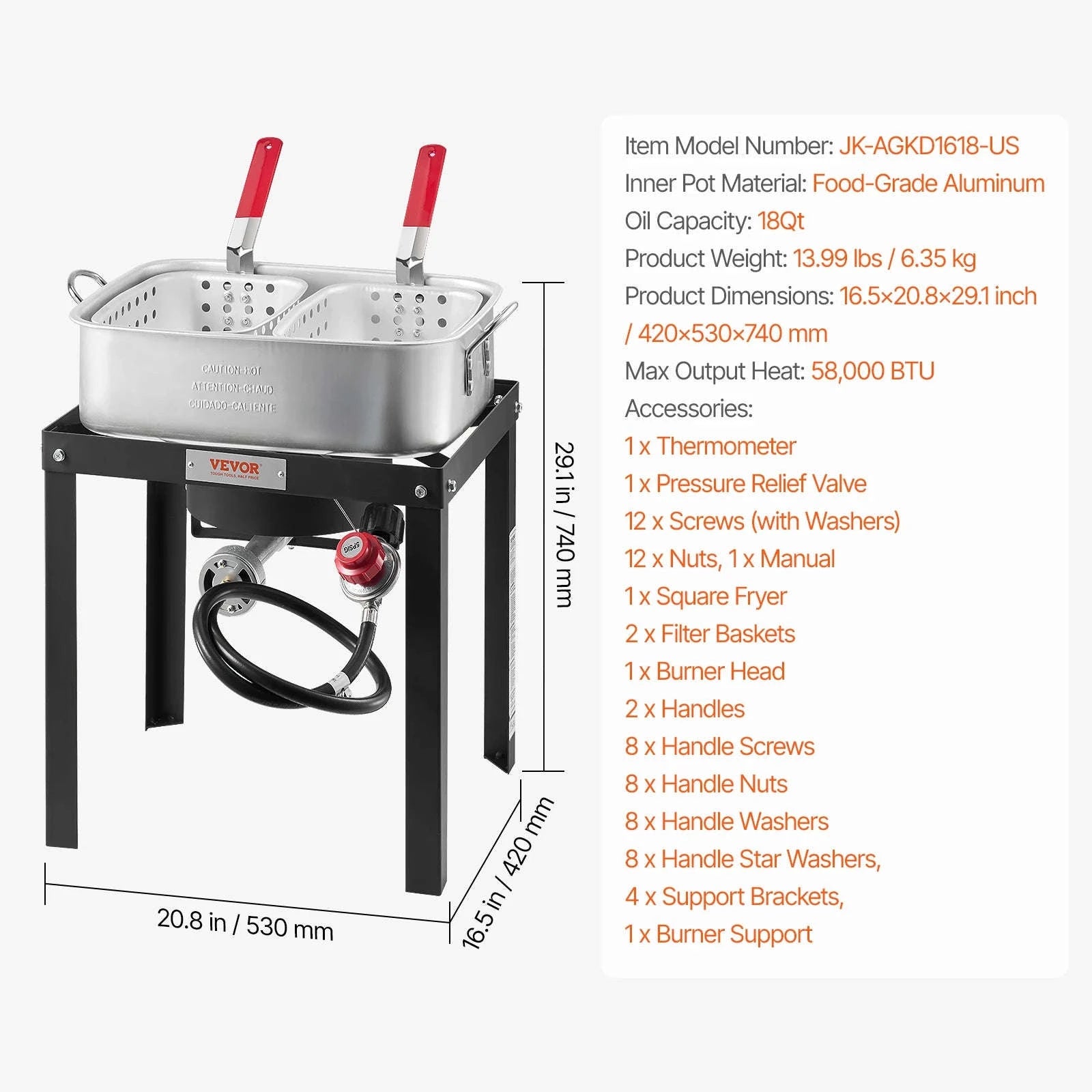 Seafood Boiling Kit with Strainer-100QT / United States