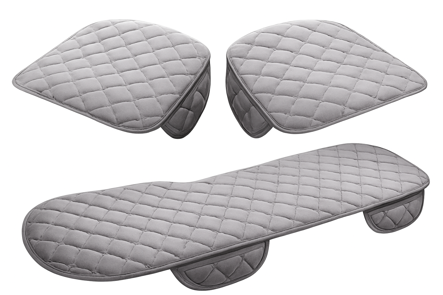 Gray Ultra-Soft Plush Car Seat Cover