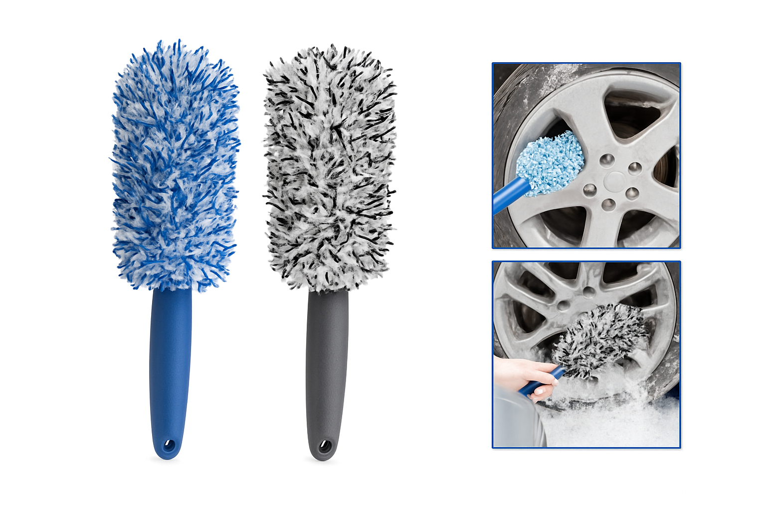 Car Wheel Hub Brush for Deep Cleaning Tight Wheel Spaces