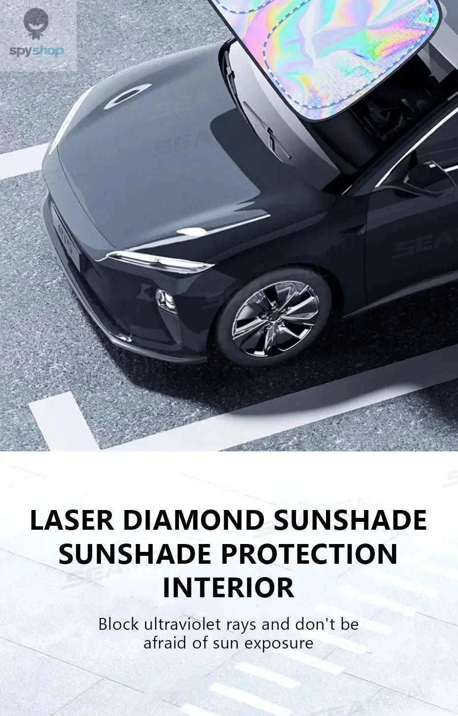 SEAMETAL Car Windshield Sun Shade Umbrella – UV Protection and Heat Reduction-1 pc
